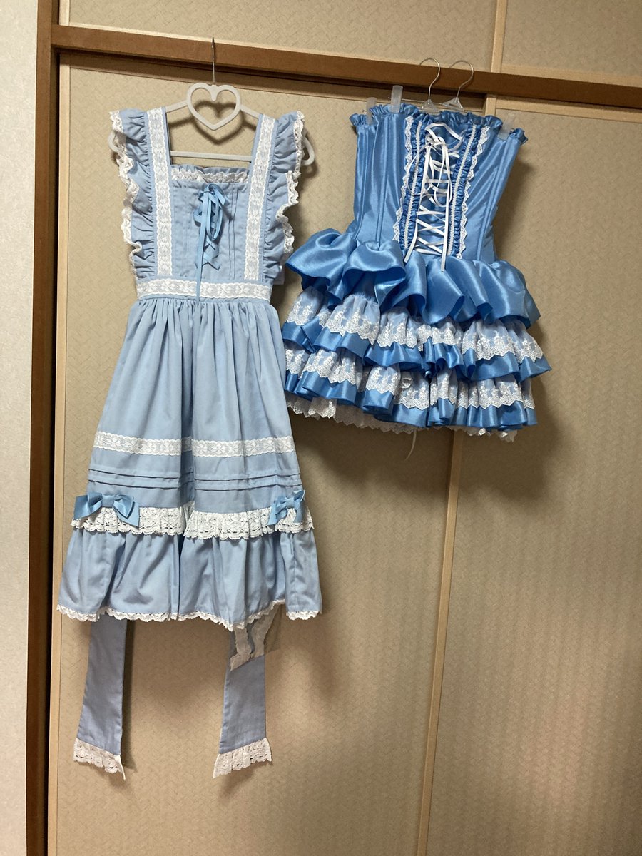 お迎え品です Chalmiereの新作JSKセットと、ATELIER PIERROTのミニ丈