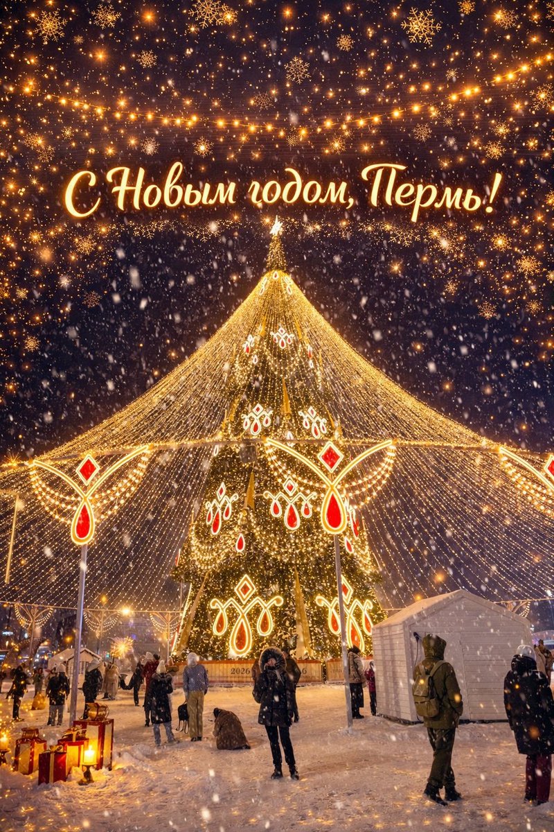 Permactive's tweet image. С Новым годом, Пермь!