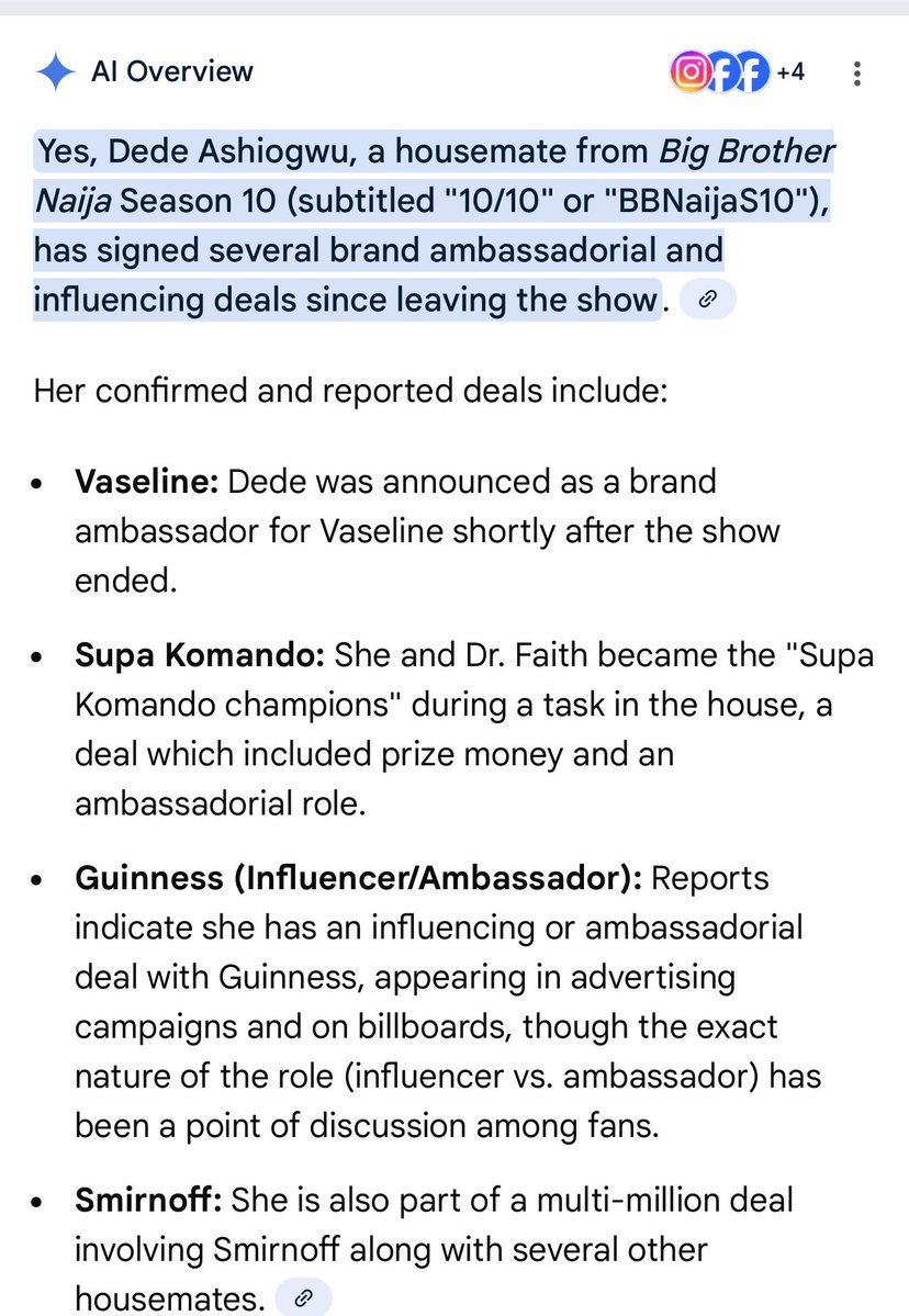 is dede 10/10 housemate a brand ambasador????? answer