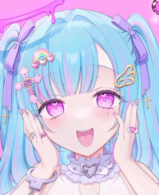 ꒰ ゆめかわ病꒱ 宝石も全て手描きだから見てほしい #OC