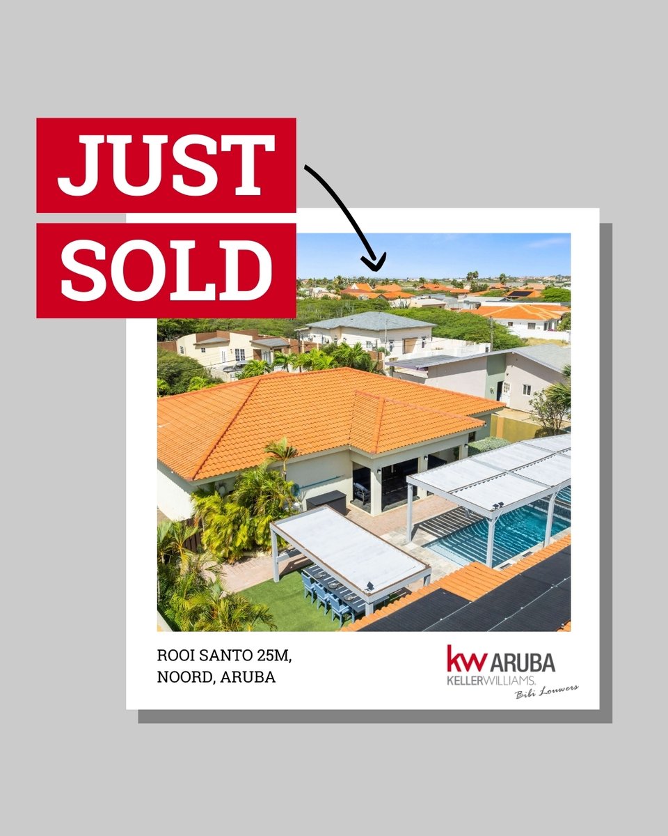 🎉 𝗦𝗢𝗟𝗗! 🎉
Rooi Santo 25M is officially sold! 🏡✨ Congratulations to the new owners on their next chapter!

#JustSold #ArubaRealEstate #RooiSanto25M #KWAruba