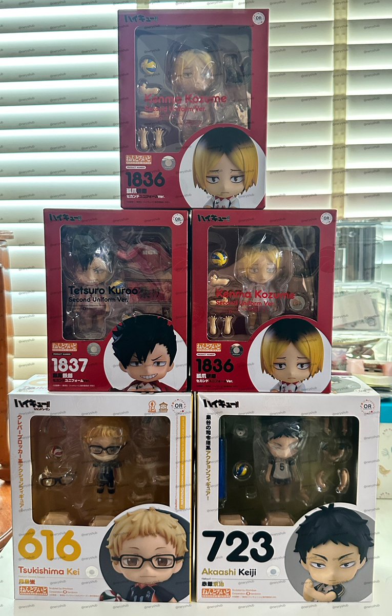neryshub's tweet photo. WTS ปล่อยด๋อย มือหนึ่ง พร้อมส่ง

• Nendoroid 616 723 1836 1837
🪙 1000฿/ตัว
🚛 ส่งฟรี

กล่องอาจไม่เนียบ ขอคนไม่ซีนะคะ

kw ; เคนมะ คุโรโอะ สึกกี้ อาคาอาชิ อากาอาชิ ไฮคิว Kenma Kuuro Tsukishima Akaashi 

#ตลาดนัดHQ #ตลาดนัดhaikyuu #ตลาดนัดhaikyu #ตลาดนัดไฮคิว #ตลาดนัดด๋อย https://t.co/Ewl8oMcPAq