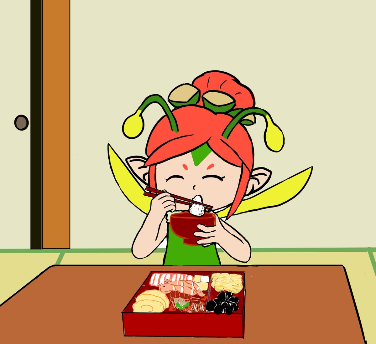 #ローモバ #アトチャレ73
560028075

お雑煮を食べるフェリシア