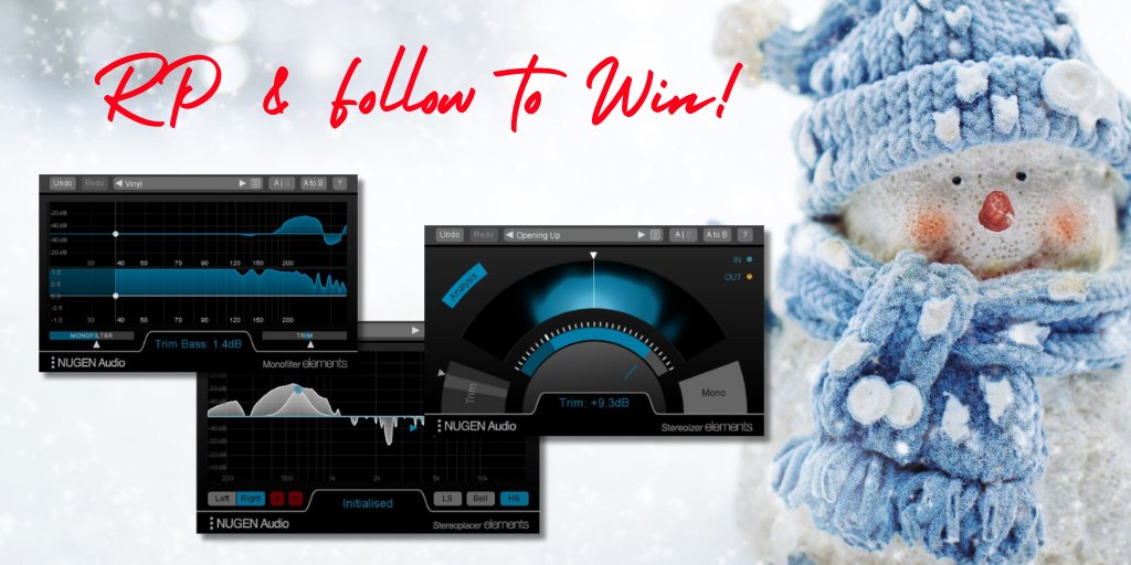 plugindeals's tweet image. REPOST &amp;amp; FOLLOW @plugindeals and @NUGENAudio to WIN the Focus Elements Bundle offered by NUGEN Audio 🎅 

🎄 nugenaudio.com/focus-elements/

1 Winner chosen January 3