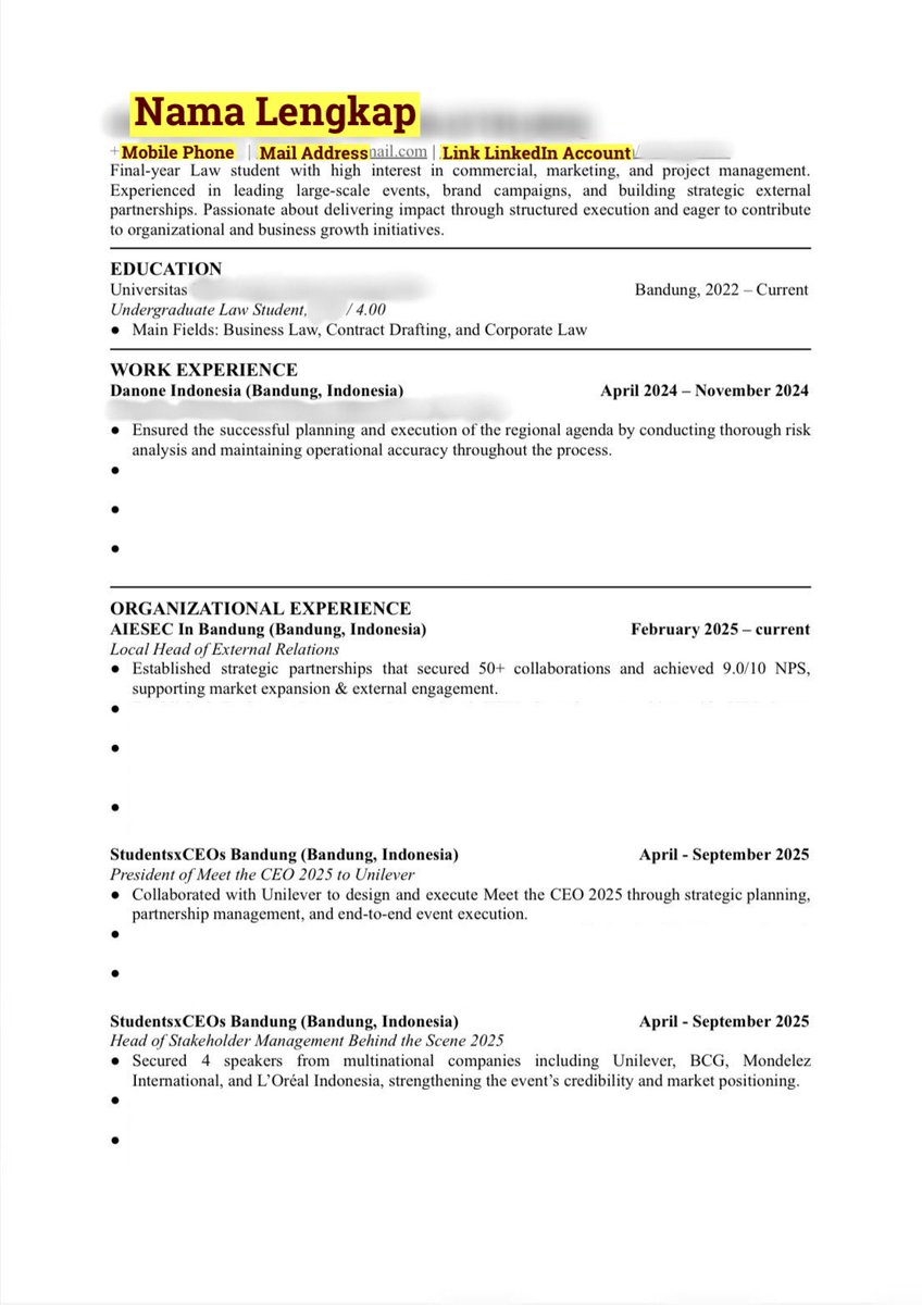 bagashukum's tweet image. HOW TO CREATE &amp;amp; MAXIMIZE YOUR CV ATS FOR INTERNSHIP ⭐️🥇🏆