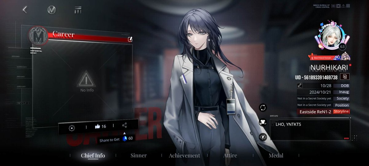 Castoroce's tweet image. Wts akun path to nowhere
Lvl 63, Asia, FMC
Story N1-2 
F2p

Sinner S limited : 000 S2
Sinner lain, CB liat di pict yah.
Price? 150k nego.

#zonauang #zonajajan 
Note : akun titipan, bukan punya Noki.