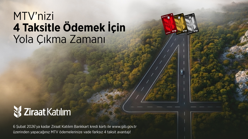 MTV ödemelerinizi Ziraat Katılım Bankkart kredi kartı ile gib.gov.tr üzerinden yapın, vade farksız 4 taksit avantajından yararlanın.

Detaylı bilgi almak için web sitemizi ziyaret edebilirsiniz.
#ZiraatKatılım #PaylaştıkçaDahaFazlası #Bankkart #MTV