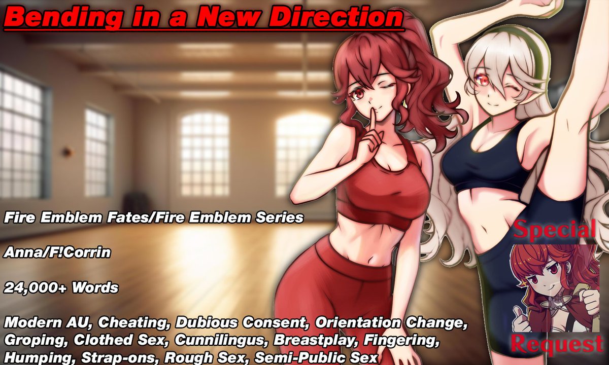 A special request from an anonymous person!

As the owner and main trainer of a yoga studio, Anna often indulges in more 'intimate' sessions with her female clientele. And she decides that her newest client's boyfriend isn't going to stop that...

Read it on my AO3, link in bio!