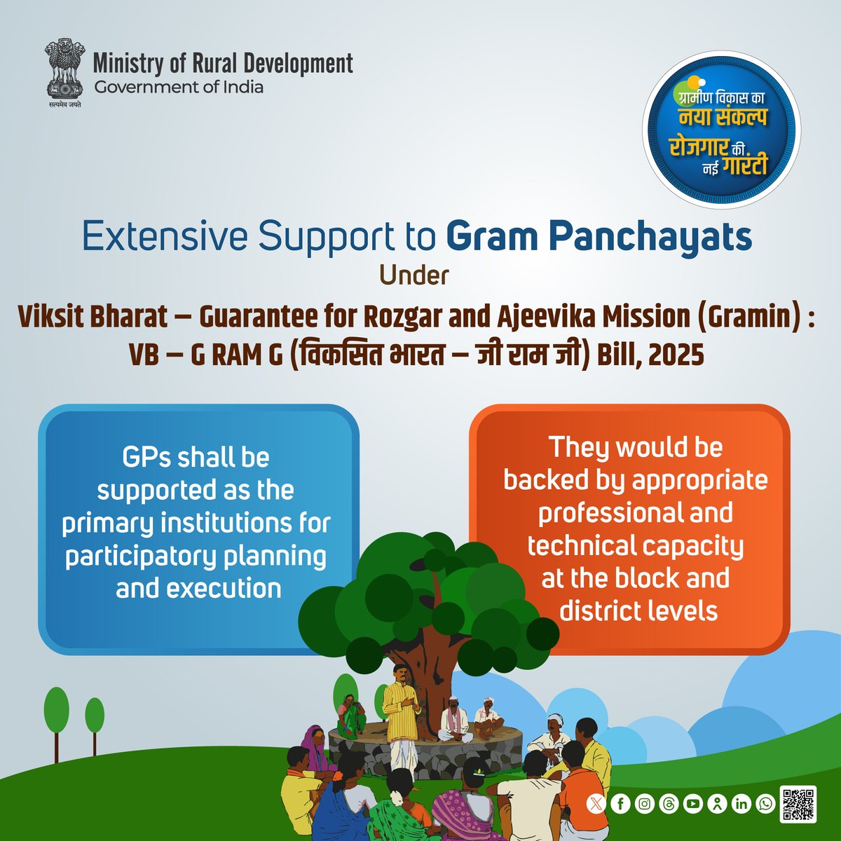 SCRailwayIndia's tweet photo. Stronger Gram Panchayats, stronger villages—supporting local planning with professional backing. 🌱🏡
#ViksitBharat
#RozgarGuarantee
#GraminVikas
#GramPanchayat
#RuralDevelopment
#EmploymentForAll
#VillageEmpowerment
#InclusiveGrowth
#IndiaDevelops https://t.co/afO29ulPwl