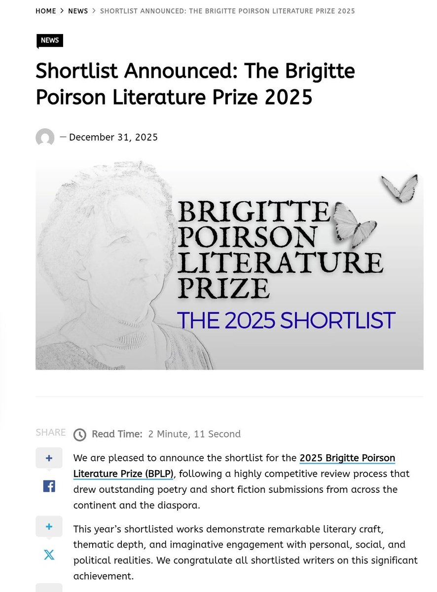 joytothewords_'s tweet image. You guys, guess who made the longlist for this prize and is now on the shortlist. 

Meeeeeee! Woohooooo! 🥳🥳💃🏽💃🏽💃🏽💃🏽🥂🥂 tell me congratulations!
