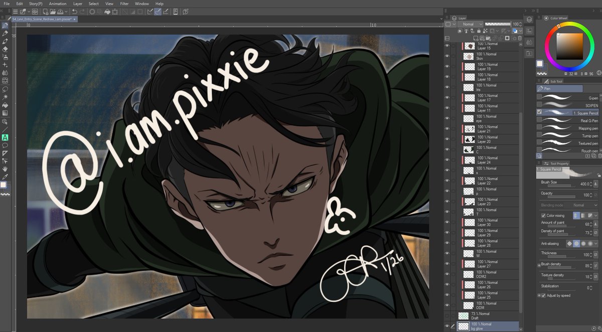 i_am_pixxie's tweet photo. Another day, another Levi.
Redraw of that season 4 scene.
Just under 5 hours, start to finish. I'm getting faster 😭🎉
Strictly NO AI. 
#leviackerman #shingeki #animeart https://t.co/9Kp9wOtcnx
