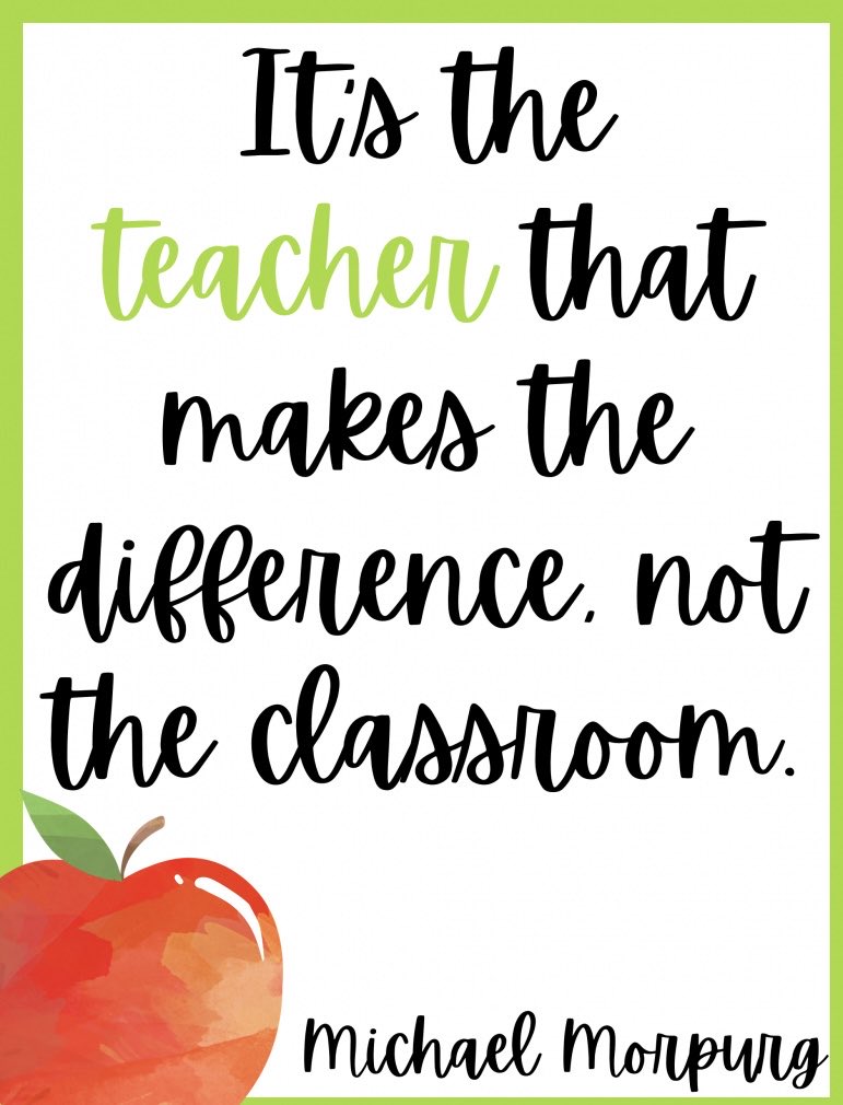 It's the teacher that makes the difference, not the classroom.
#education #teachers
