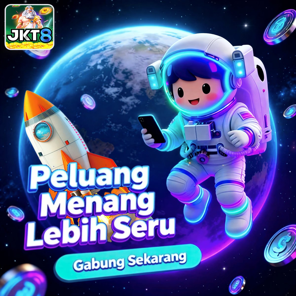 Jkt8vip's tweet photo. TERBANG TINGGI DENGAN PELUANG MENANG LEBIH SERU BARENG #JKT8

#zonauang Terus Kerja Optimis Danantara https://t.co/2wgBuZZJHQ