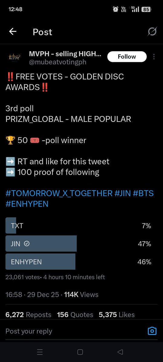 yvsein4's tweet photo. @mubeatvotingph For #JIN https://t.co/agKkmXSceM