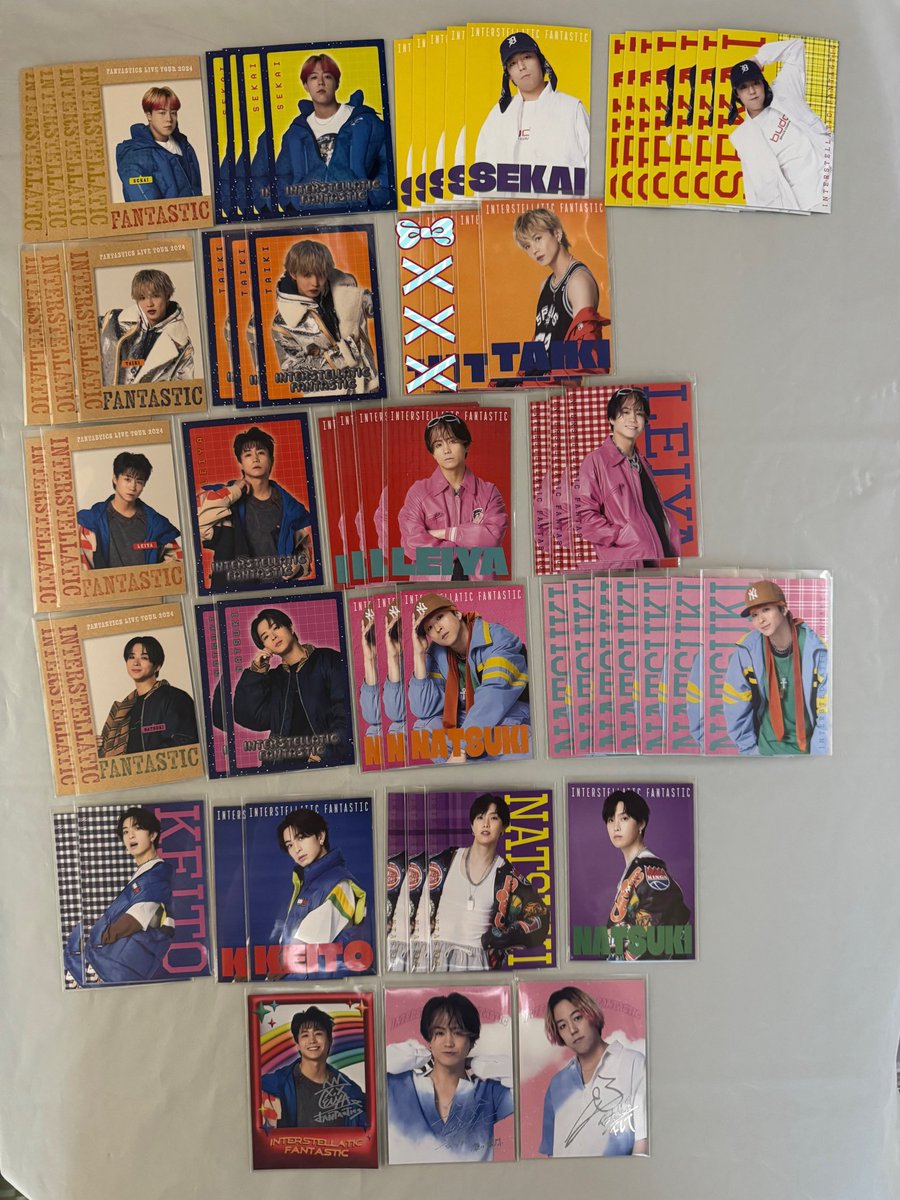 5trhk6's tweet photo. FANTASTICS ファンタ IF Final フォトカ アクスタ ガチャ カプセル グッズ 交換

【譲】 
佐藤大樹 世界 堀夏喜 木村慧人 澤本夏輝 瀬口黎弥

【求】 
八木勇征 
中島颯太
定価買取(トレカ･アクスタ･世界ガチャ)

シクレ⇔シクレ
公演違い可能、同種交換
当方、買取🆖

都内手渡し、郵送対応します https://t.co/cdu8jaQDmh