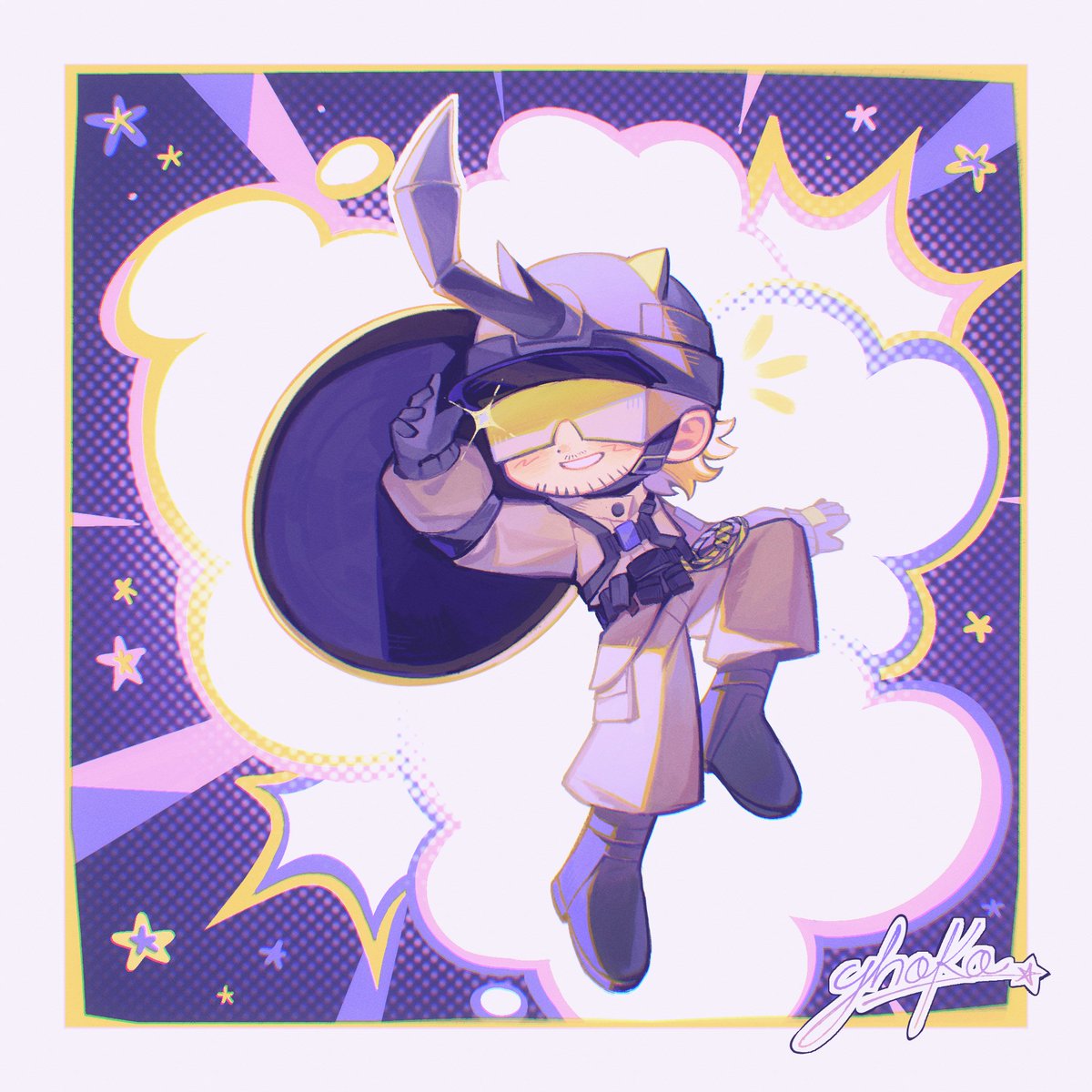 🪲secret santa for my friend madafakito. i drew his oc sarc (´｡• ω •｡`)