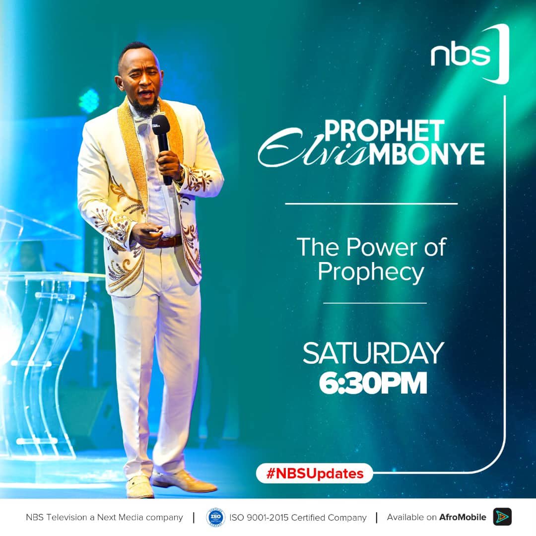 nbstv's tweet photo. Tomorrow is your chance to commit 2026 to God through prophetic direction.

Join The Power of Prophecy with @Prophet_elvis at 6:30 PM and receive diretion for the year ahead.

#ProphetElvisMbonye #NBSUpdates https://t.co/2kMmSFBFJl