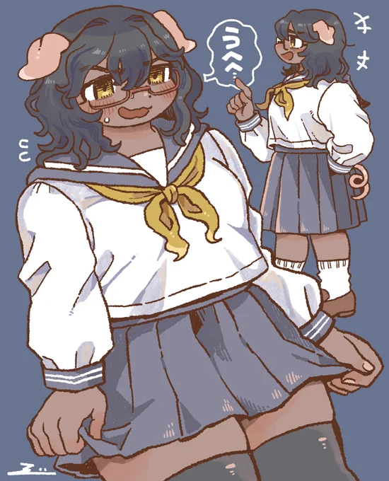 いつもより短いスカート。