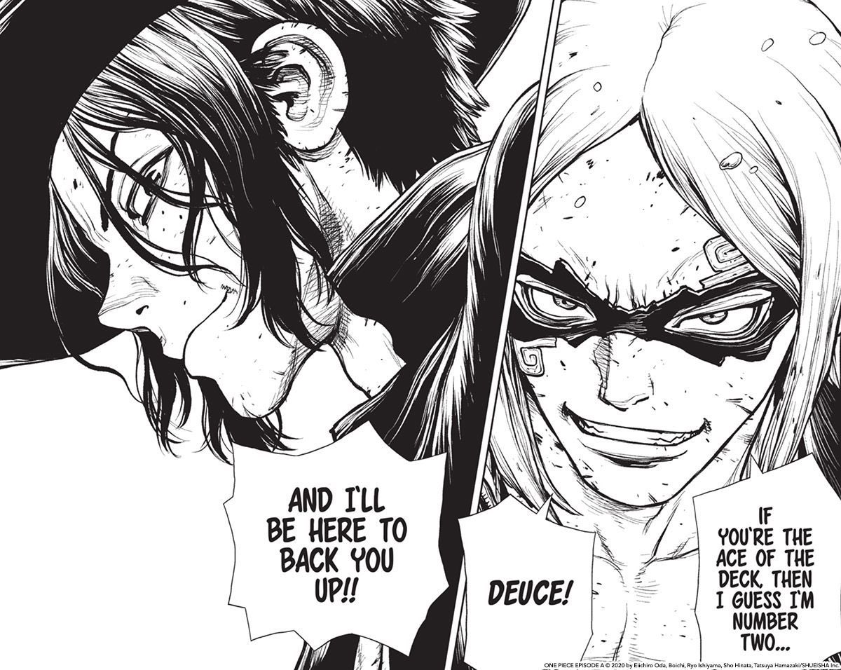 OP_ShipHC_OTD's tweet image. The Ship for Today is - Portgas D. Ace x Masked Deuce!

And The Headcanon is -

Deuce made little poems for Ace throughout their journey together, promising himself that he'd give them to Ace after he confessed his feelings for him. He sadly never got the chance.

#Dueceace 🔥🎭