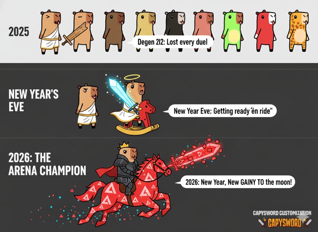 Been sketching these little capys for a few days now 🐹⚔️

Just finished a fan art piece for <a href="/capysword/">Capy Sword</a> and even added the legendary <a href="/CryptoWacks/">Digger</a> pfp.

I’ve been around GameFi since 2021 P2E, launchpads, memecoins, casinos watched most of them pump fast and fade even faster.
So