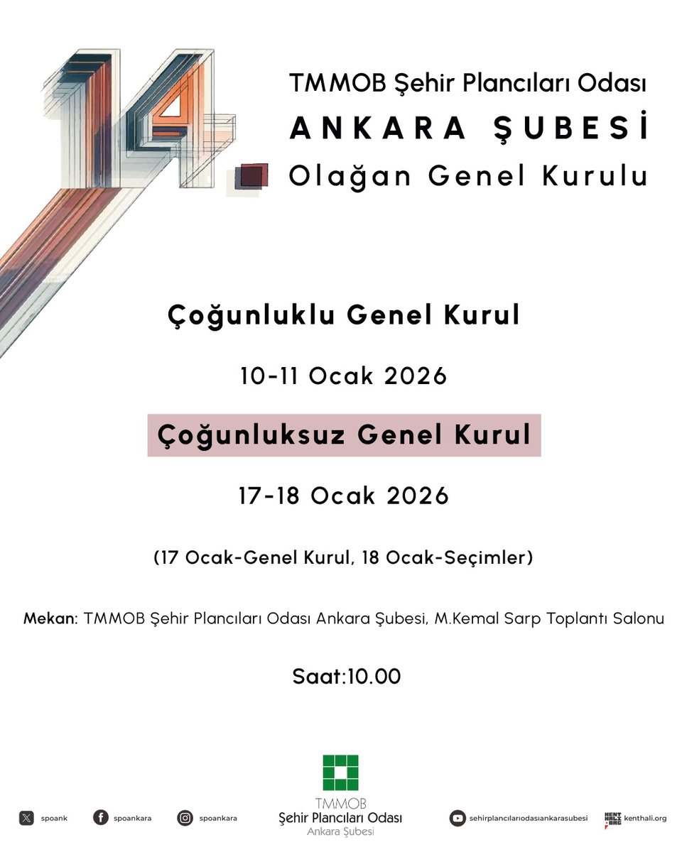 TMMOB Şehir Plancıları Odası Ankara Şubesi tweet media