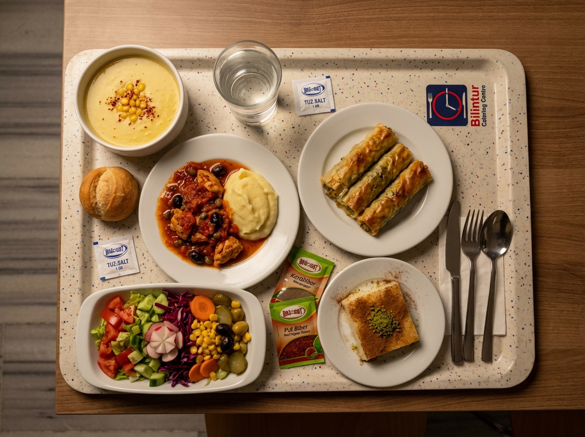 02 Ocak 2026 Cuma BİLKENT YEMEK LİSTESİ ☀️ ÖĞLE YEMEĞİ • Mısır Çorba •  Sicilya Usulü Tavuk (Püre) • Yufkada Pırasalı Dolma (Vegan) • Amasra Salata  • Sütlü İrmik Tatlısı #Bilkent #Yemekhane #AfiyetOlsun, image size:1200x896