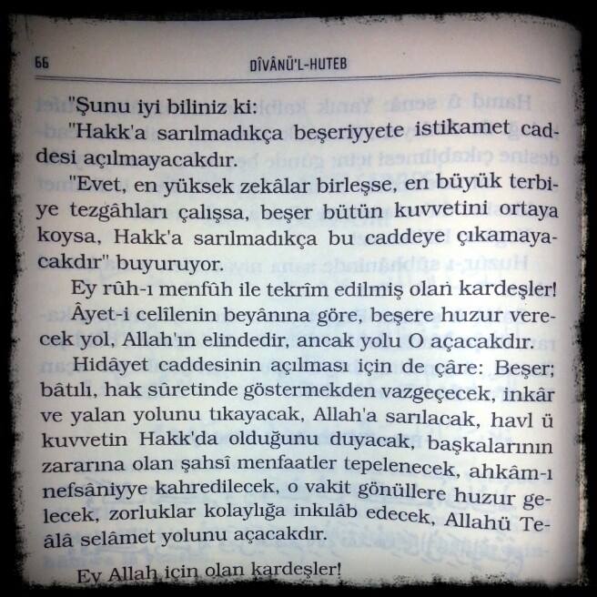 Mübarek Cum'anızı tebrik ederiz...(M.Şemseddin Yeşil Efendi Hz'nin Dîvânü'l-Huteb adlı eserinden...)
