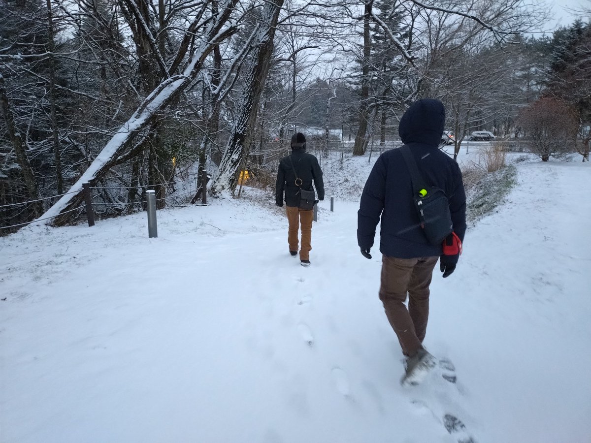 軽い散歩のつもりが雪中行軍になってしまった。