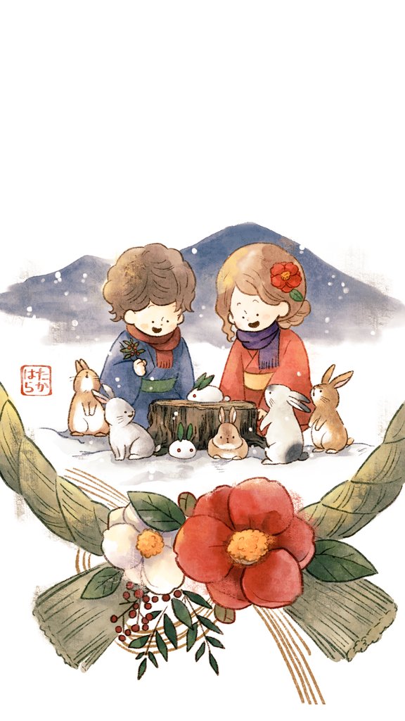 過去の年賀状も置いておきます。うさぎ！🐰♥