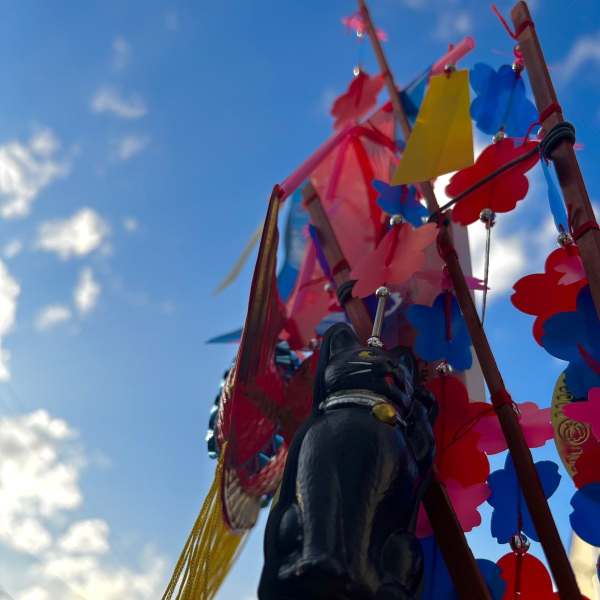 いつも私をあたたかく包み、背中を押し、たくさんの力をくれる大切なことまわりの人たち、ネコチャンイヌチャンが幸せに過ごせますように！

私も、聴いてくれる人の心にささやかな灯がともるような音楽を作り続けていきたいです。

近くのお稲荷様で買った「まい玉」なる繭玉。
黒猫チャンもいるー🐈‍⬛