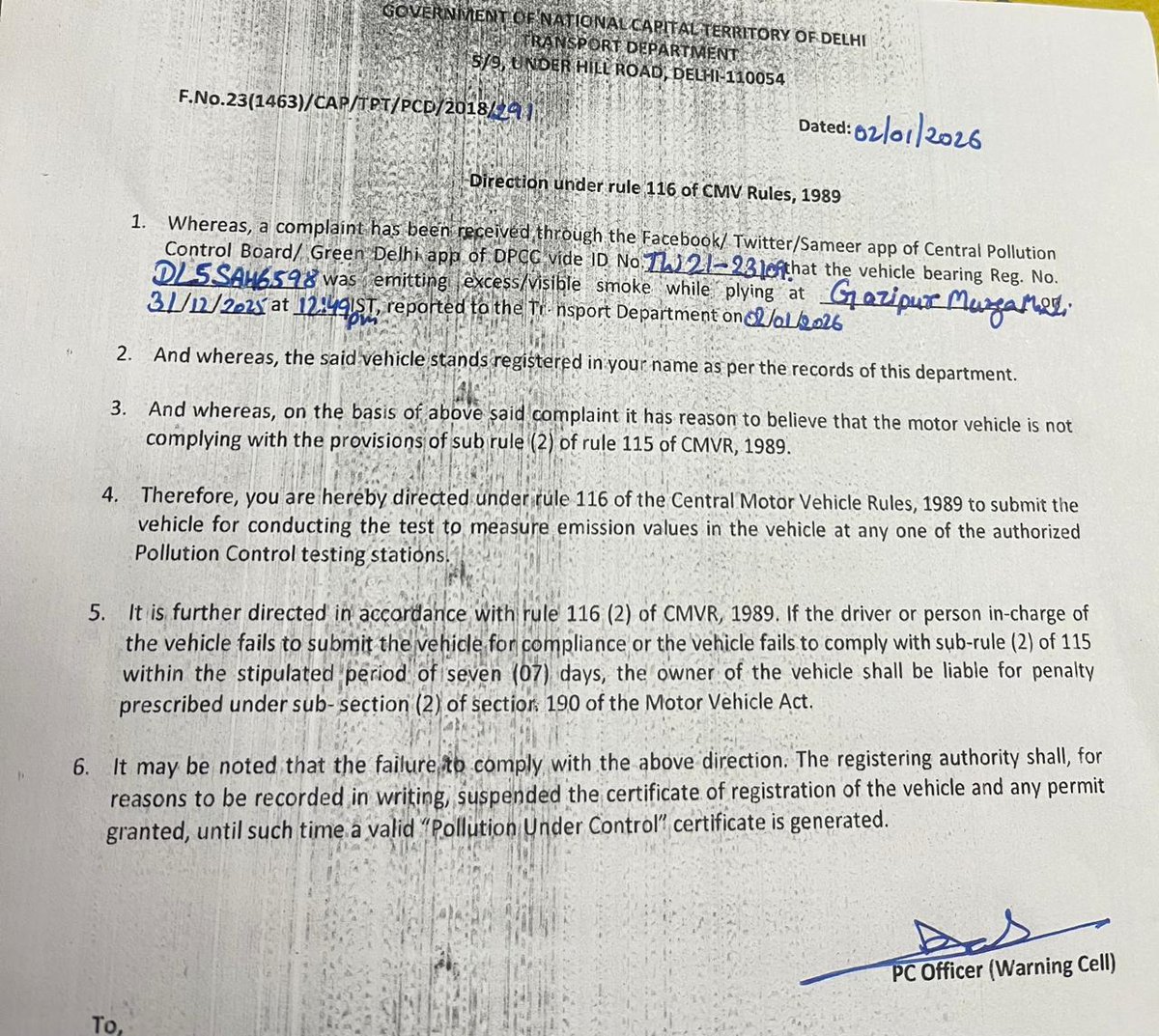 Transport Department PCD tweet media