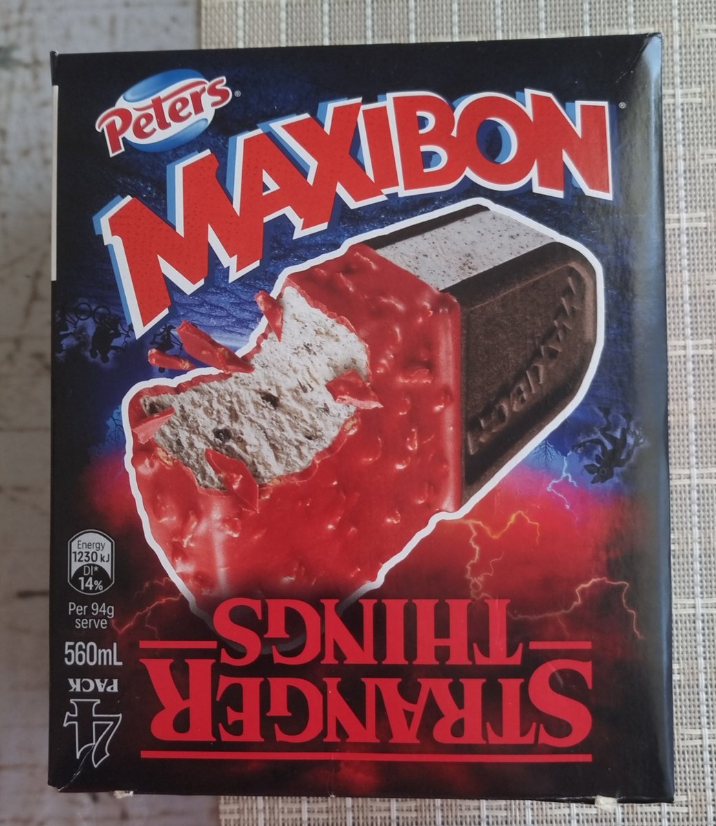 GameSlayer63's tweet image. I Like The Peters Maxibon Stranger Things #Peters #Maxibon #StrangerThings #ILikeIt #IceCream #Netflix #TvShow #Dessert #Food #Australia #Gamer #Gaming