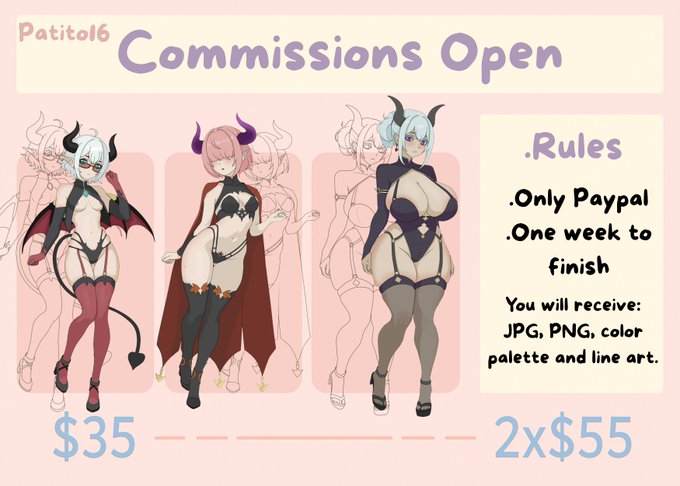 Special offer! Commission reduced to $30 or 2 for $45.

If you're interested, send me a message! I'll be available to draw for approximately 2 weeks :3

#commissionsopen