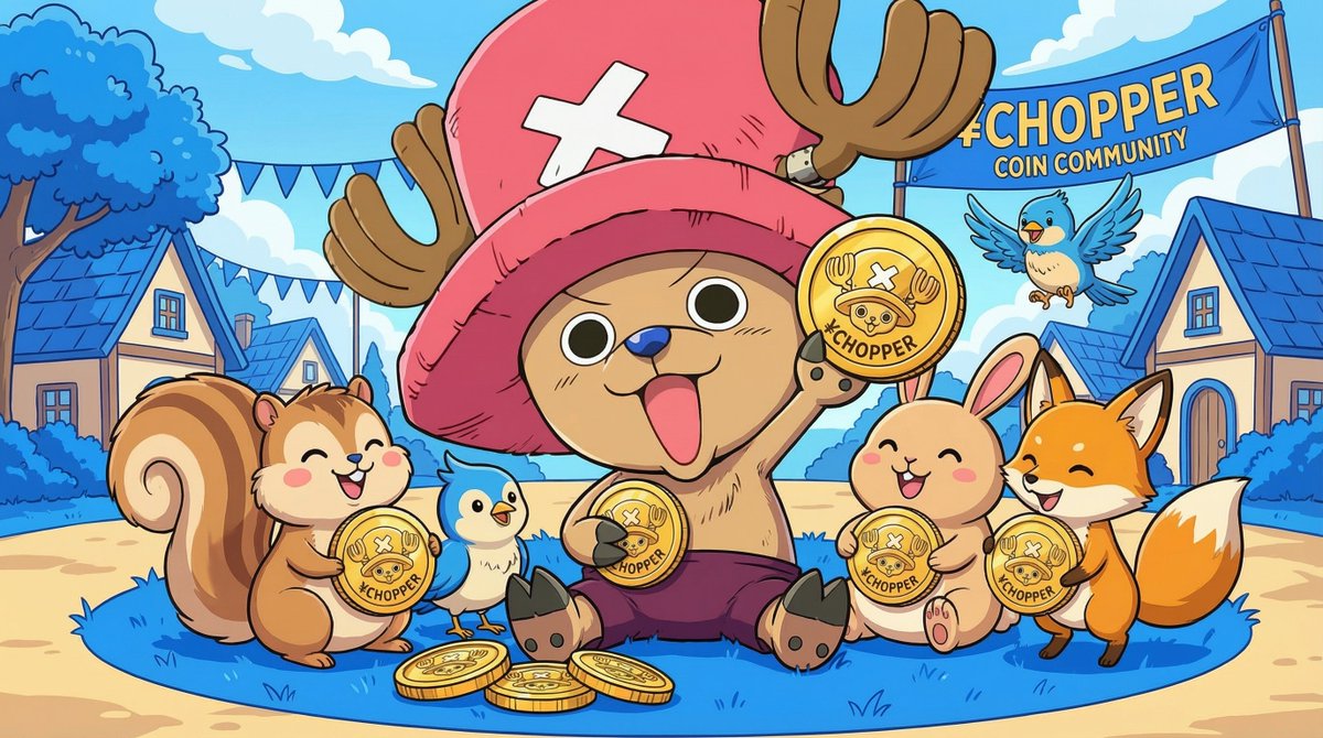 Friends, smiles, and shared wins 🐿️🐰🦊
🦌 $CHOPPER
The cutest community on the seas ⚓💛

#CHOPPER #ChopperToken #Solana #PumpFun #DexScreener #CryptoMeme
