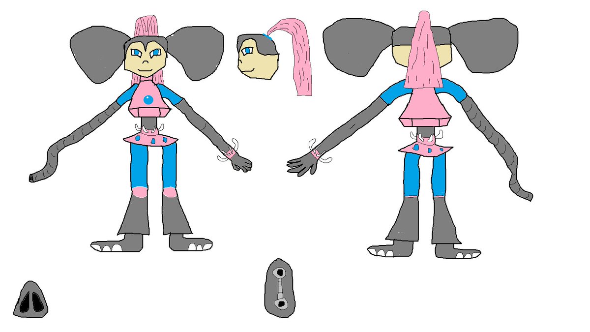 wavefrombelow's tweet image. Elephant Woman!!

She can suck stuff up with her trunk-like suction arm, and shoot it back at Mega Man. 

She shakes her surroundings when she stomps her feet.

Pen name: Zain Syed

(I modified my original entry to give her a bigger appearance.)

#megamando #designarobotmaster
