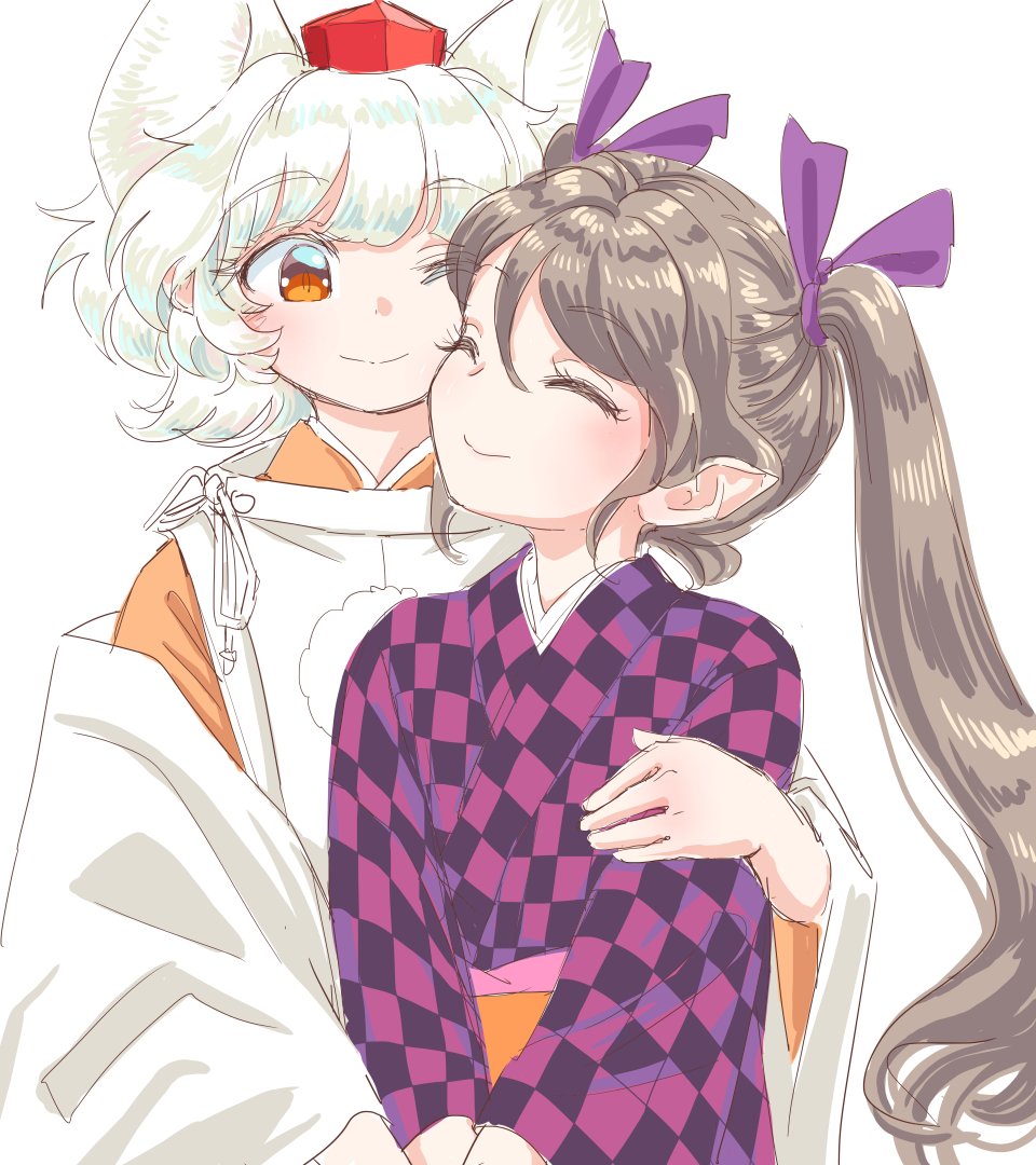 姫海棠はたて ,犬走椛 「お誕生日おめでとうございます!!」|S.A.村井＠華激ノ宴🌻香13のイラスト