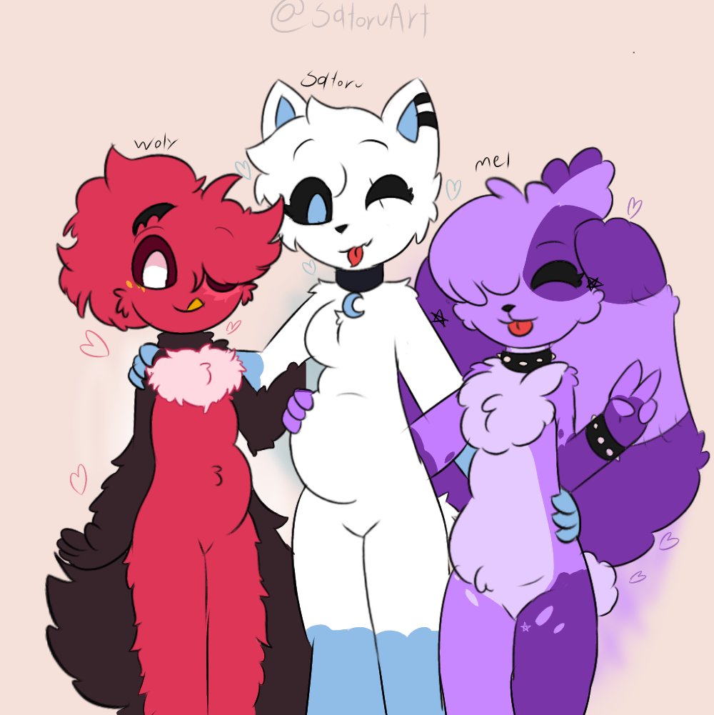 Un gata,un pajaro y coneja watones 
#SmilingCrittersOC
#SmilingCritters
(Me gusto hacer a sus oc gorditos) Bueno reto a <a href="/Mel_16181/">『•✧°Mel°✧•』</a> y <a href="/WolyPizza/">𑣲Wolys Woodpeckerᥫ᭡</a> que hagan su version de estos 3 gorditos >:3