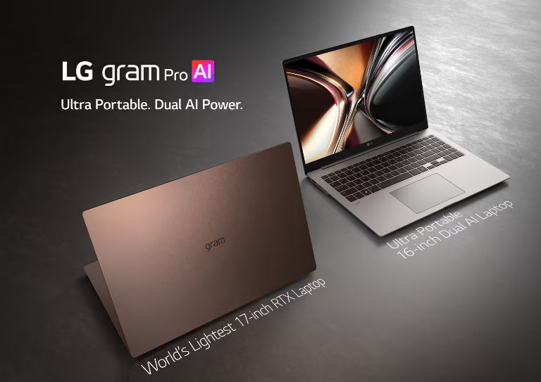 LGE_Global's tweet photo. LG reveals the 2026 LG gram lineup at CES, elevated by Aerominum💻
With dual AI capabilities and an ultra-light material, the lineup reinforces LG gram’s signature balance of high performance and extreme lightness⚡
#LG #LifesGood #LGgramPro #CES2026
https://t.co/3UPMBn7Rk7 https://t.co/gXVhlltqsR