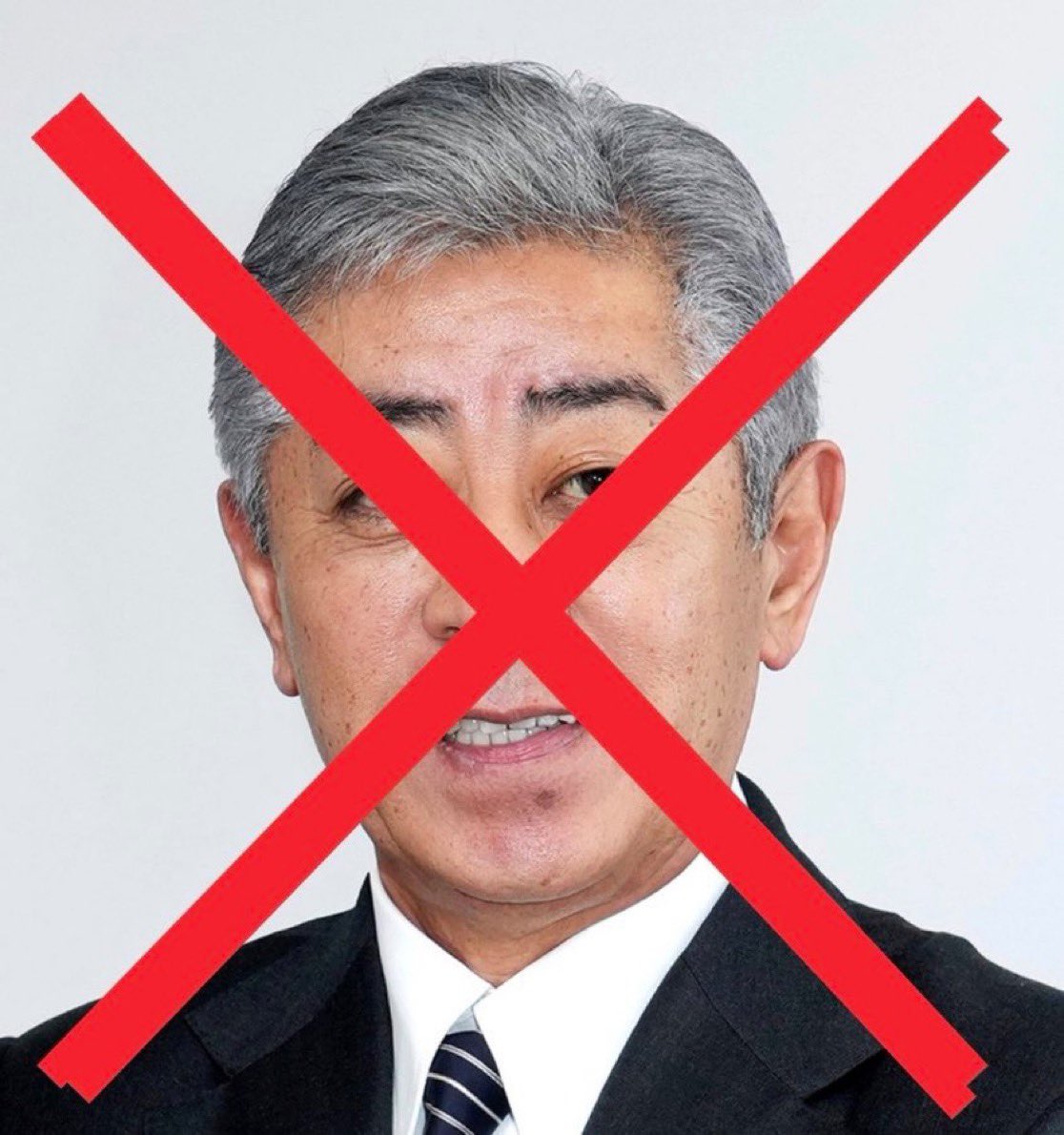 nihonpatriot's tweet photo. 【悲報】岩屋前外務大臣、国旗損壊「バツを書いた日の丸を“国旗冒涜”と罪に問うのは不適切」と発言したら写真にバツを書かれてしまうw https://t.co/aIGTpnsylc