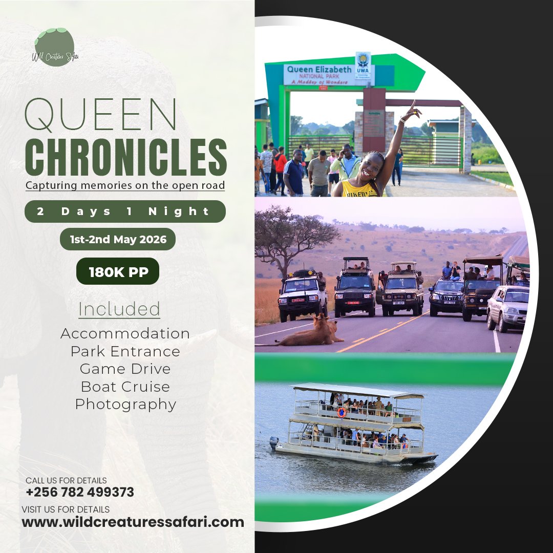WildCreaturesug's tweet photo. This year's labor day, we're visiting Queen Elizabeth National Park. Come all, come one.
https://t.co/wiTjag4cxX https://t.co/aePNLbSSPp