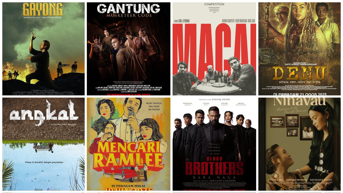 cinemamalaya's tweet photo. My 2025 top picks (in no order):
- Denu
- Mencari Ramlee
- Ninavau
- Gantung
- Macai
- Angkat
- Gayong
All of which stood out amid the bland studio / recycled films released.

Blood Brothers was a worthy blockbuster 🔥

Hoping to see more unique stories this 2026. https://t.co/ZSxkYx8cCH