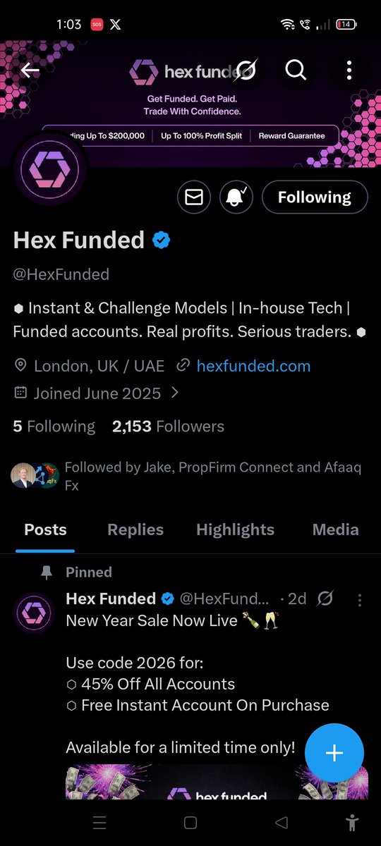 fxbontoshine's tweet photo. @HexFunded @JakeHexFunded Steps done:
π Like/Repost
π Following
@HexFunded & @JakeHexFunded .
This $200k instant funding is a dream for any serious trader. Just need one shot to show I belong here. Letβs work! ππΌ #fundedtrader #tradinglife #HexFunded #lifegoals #FX https://t.co/AEDlskWdGi