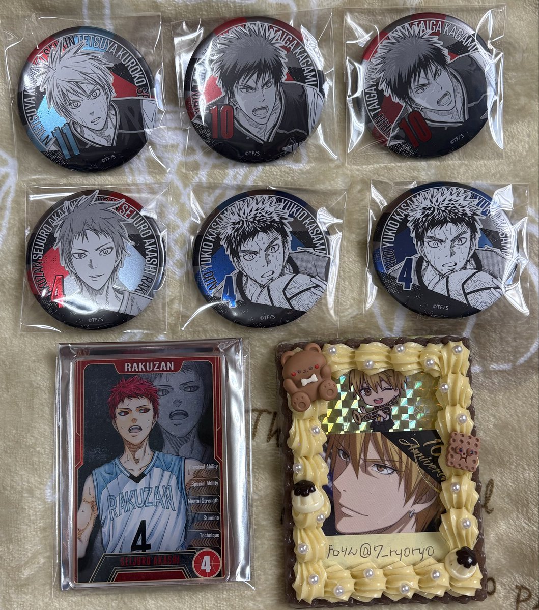 交換・譲渡】黒子のバスケ 黒バス デコレクション缶バッジ デコレ缶 缶