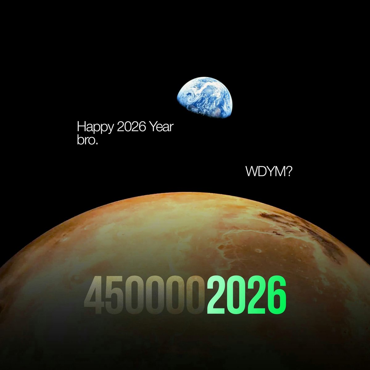 PushpaKhanX's tweet photo. 4.5 billion years, Countless revolutions! Happy New Year. https://t.co/SZicvEQp8y