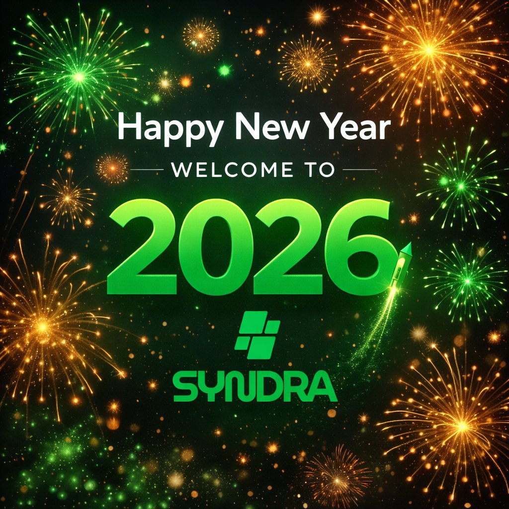 SyndraChain's tweet image. ✨ Happy New Year from Syndra — Welcome to 2026 🚀

As we step into 2026, we welcome a new year filled with innovation, growth, and new possibilities.

Thank you to our community for believing in Syndra and being part of this journey.
Together, we’re building more than technology