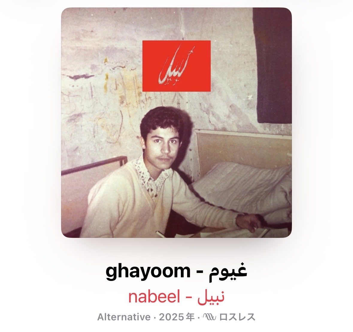 hashimotosan122's tweet photo. 海外の音楽マニア達の間で最近話題になってるイラク出身のバンド、nabeel (نبيل)のEPを聴いてみてるんだけどめちゃくちゃ良いね！my bloody valentineやNirvana、Sonic Youthを思わせる90sシューゲイザー・グランジ・スロウコアなサウンドをアラビア語で歌うという面白さ。ロックファンは要チェック！ https://t.co/GeJN0IpTh2