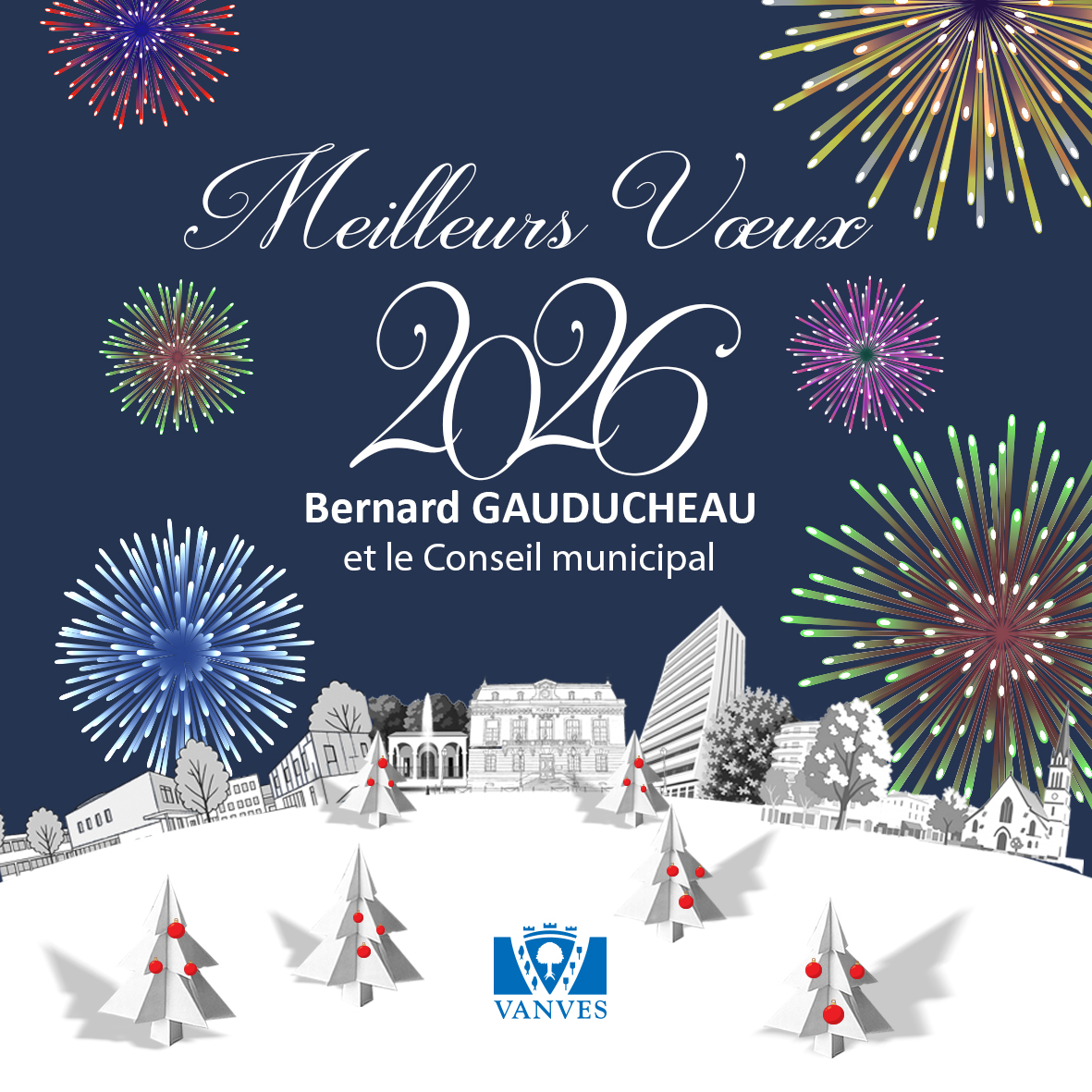 VilledeVanves's tweet photo. 🎉 Cap sur 2026 !
La ville de Vanves vous souhaite une merveilleuse année 2026 ✨ https://t.co/YJc03jmNqt