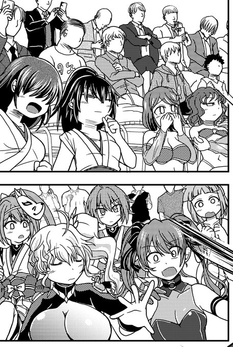 事後承諾&amp;雑描きにて失敬ですが、今回の漫画は地下オーナー様のキャラにも観客席にて出演いただきました。 改めまして企画への参加に、心より感謝するばかりです