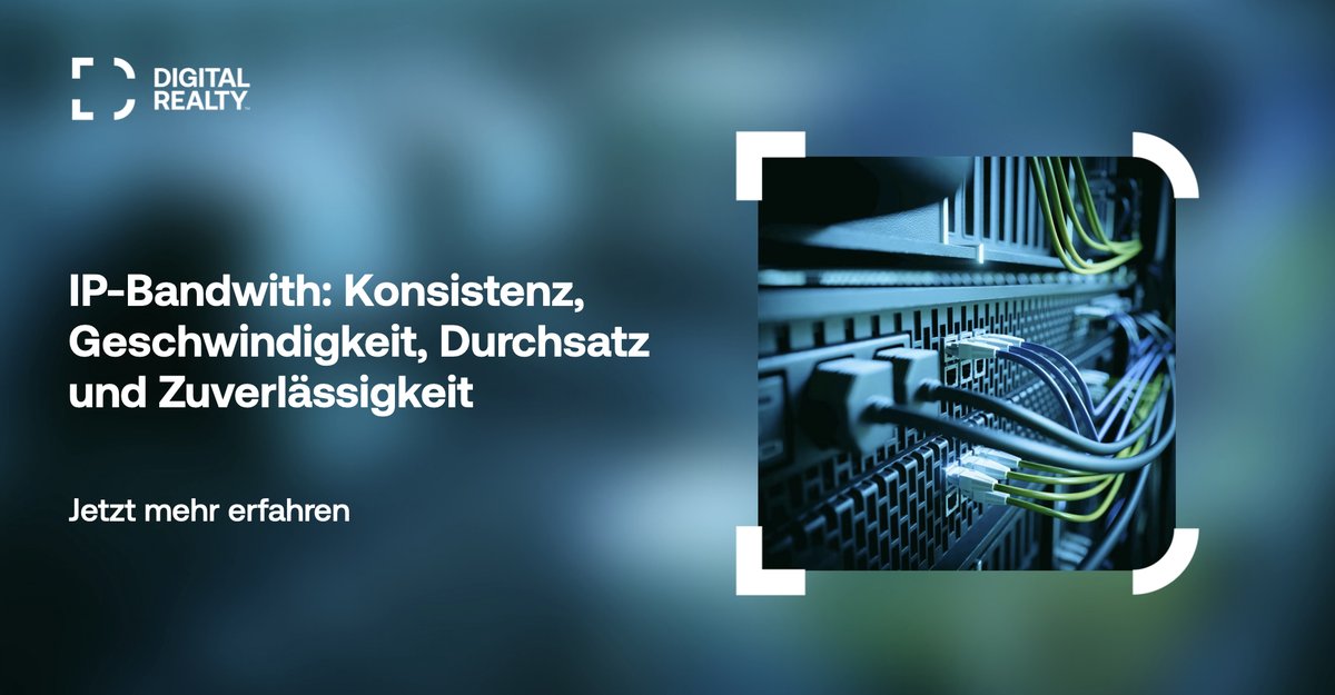 IP Bandwidth von Digital Realty: Konnektivität, auf die Sie zählen können! 
okt.to/MTVRP7

#TheDataMeetingPlace
#WhereTomorrowComesTogether
#PlatformDIGITAL