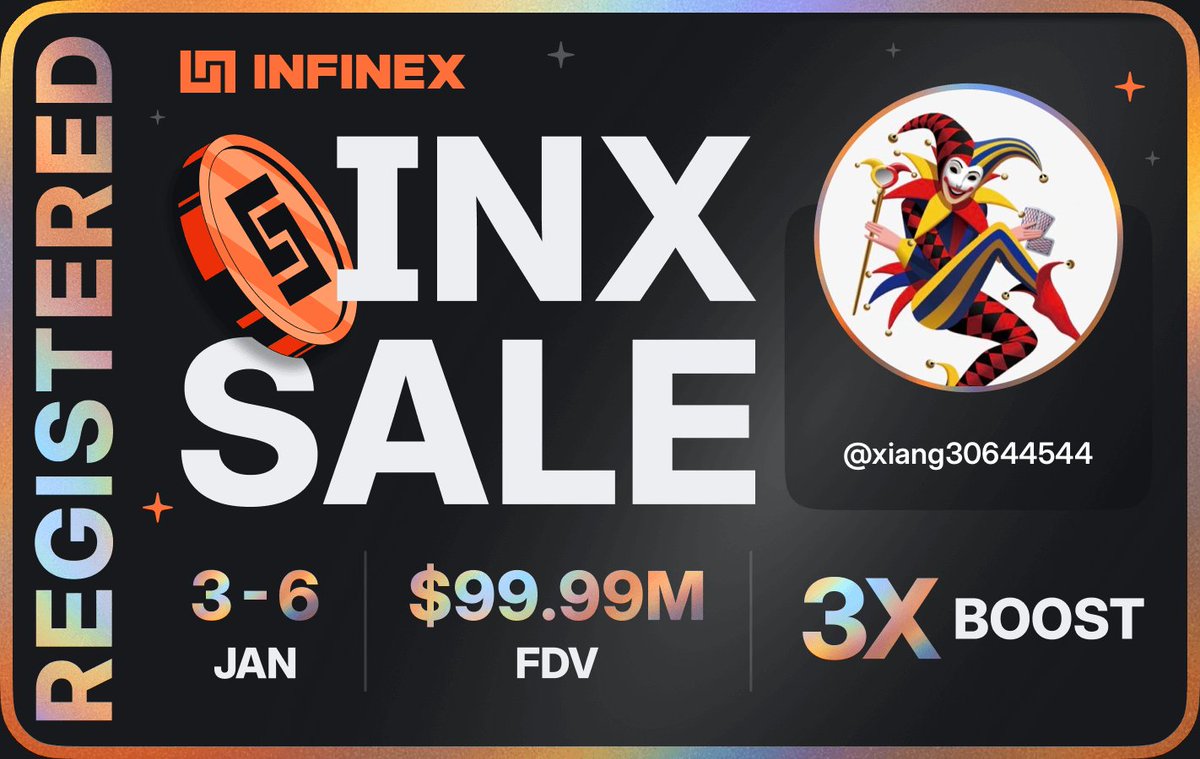 I'm registered for the <a href="/infinex/">Infinex</a> sale - $99.99M FDV, 3-6 Jan 2026